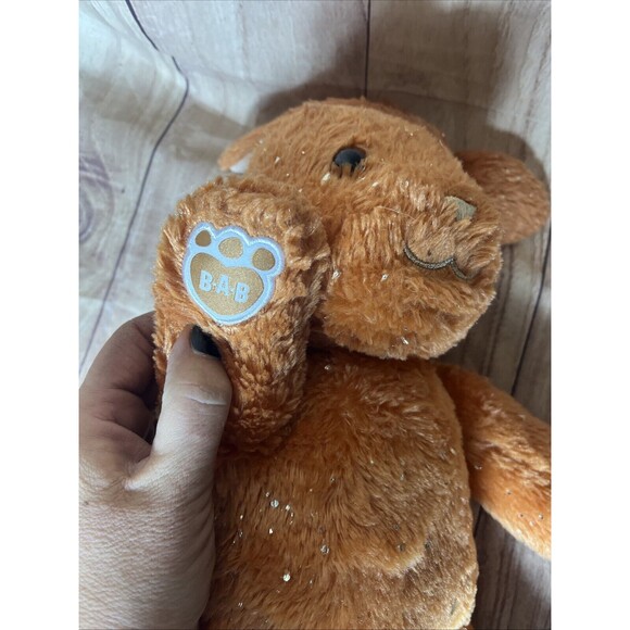 Build A Bear Pumpkin Spice Pawlette Bunny Rabbit 2023 16" Sparkle BAB - Picture 6 of 8